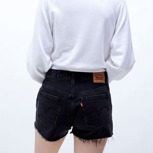 Levi's Black 501 Denim Shorts